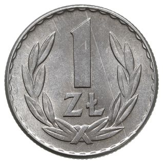 1 złoty 1965, Warszawa, Parchimowicz 213.b, aluminium, wyśmienite