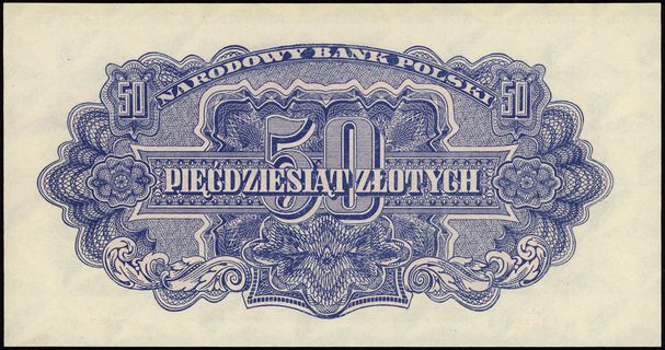 50 złotych 1944, w klauzuli OBOWIĄZKOWE, seria At, numeracja 889359, Lucow 1130 (R4), Miłczak 117b, piękne