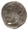 Słupsk, denar XIV/XV w., Aw: Trzy fale, Rw: Gryf