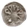 Uznam, denar XV w., Aw: Hełm z pióropuszem w lew