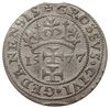 grosz oblężniczy 1577, Gdańsk, odmiana bez kawki”, na awersie głowa Chrystusa przerywa wewnętrzną ..