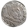 trojak 1598, Wilno, rzadko spotykane popiersie króla, przedzielona znakiem mennicy głowa wołowa pr..