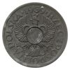 5 groszy 1939, cynk, moneta bez otworu z wyraźnie zaznaczonym dla niego miejscem, Parchimowicz 9.b..