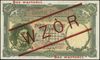 5.000 złotych 28.02.1919, czerwony nadruk Bez wartości / WZÓR / Bez wartości, seria A, numeracja 2..