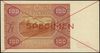 100 złotych 15.05.1946, czerwone dwukrotne przekreślenie i poziomo SPECIMEN, seria A, numeracja 12..