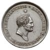 Aleksander I - medal niesygnowany 1826 r., Aw: Popiersie cara w wieńcu w prawo i napis wokoło ALEK..