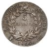 5 franków 1806 BB, Strasbourg, Gad. 581, drobne uszkodzenia powierzchni, patyna