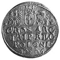 trojak 1606, Kraków, j.w., Kop.LIV.7 -RR-, Gum.1131, T.4