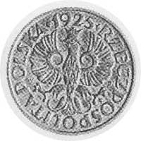2 grosze 1926, brąz, Aw: Jak moneta obiegowa, Rw: Na rysunku monety obiegowej data 27.X.26 i monog..