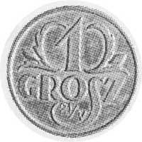 1 grosz 1925, brąz, Aw: Jak moneta obiegowa, Rw: