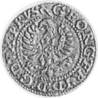 trzeciak 1594, Królewiec, Aw: Monogram, po bokac