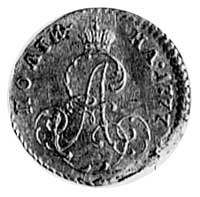 połtina 1777, Petersburg, złoto, Aw: Popiersie i napis, Rw: Monogram i napis,Harris 162, Fr.119