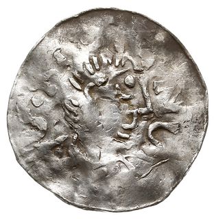 denar, Aw: Popiersie św. Kiliana w prawo, S KILIANVS, Rw: Krzyż z kulkami w kątach, OTTO IMPE,  Dbg. 856, srebro 1.13 g, gięty