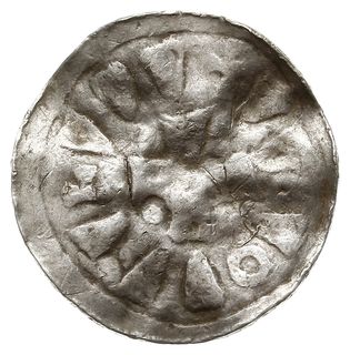 jednostronny denar krzyżowy (lub jego naśladownictwo) X w., Magdeburg?, Krzyż kawalerski, wokoło belki,  krzyż i kółko, Kluge 50, Dbg 1329, CNP 368 - podobny, srebro 1.37 g, gięty