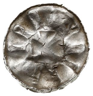 jednostronny denar krzyżowy X w., Magdeburg?, Krzyż kawalerski, wokoło belki, krzyż i kółko, Kluge 50,  Dbg 1329, CNP 389, srebro 1.16 g, gięty