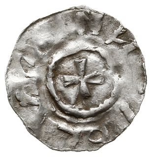 denar Krzyż z kulką w kącie / Krzyż, Dbg 902a, Kluge 256, srebro 1.01 g, gięty
