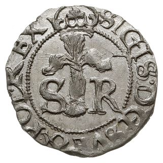 1/2 öre 1597, Sztokholm, odmiana napisu na awersie ...SVE & POL REX, AAJ 22.a, piękne