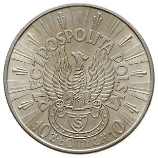 10 złotych 1934 S Warszawa, Józef Piłsudski -  Orzeł Strzelecki”, Parchimowicz 123, rzadszy typ monety,  piękny egzemplarz