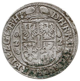 ort 1622, Królewiec, Olding 39b, Slg. Marienburg 1417 - ale bez znaku menniczego na awersie, Vossberg 1486, resztki grynszpanu, ale rzadszy typ monety