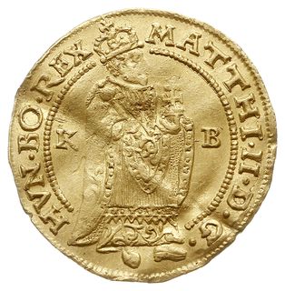 dukat 1612 KB, Krzemnica, Huszár 1082, Fr. 81, złoto 3.48 g, gięty, ale ładnie zachowane szczegóły rysunku
