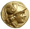 stater ok. 310-297 pne, mennica Abydus?, Aw: Głowa Ateny w hełmie w prawo, Rw: Nike stojąca na wpr..