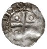 denar, Aw: Krzyż z kulkami w kątach, Rw: W rozecie napis AVG, Dbg. 96, srebro 1.20 g, gięty