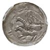 denar 1138-1146, Aw: Rycerz z mieczem nad jeńcem, Rw: Orzeł chwytający w locie zająca, Str. 43,  S..
