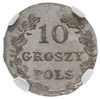10 groszy 1831, Warszawa, odmiana z zagiętymi łapami Orła, Plage 279, Bitkin 6 (R), moneta w pudeł..