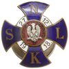 odznaka pamiątkowa Naczelnej Komendy Straży Ludowej Pamiątkowy Krzyż \Za Waleczność\" 3 wersja 1924