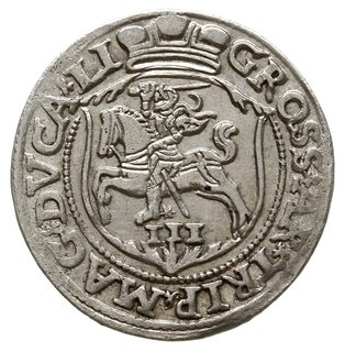 trojak 1563, Wilno, na awersie odmiana napisu SIGIS AVG D G herb Topór REX POLO...