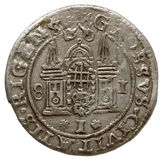 grosz 1581, Ryga, odmiana z skróconą datą 8-1 na rewersie