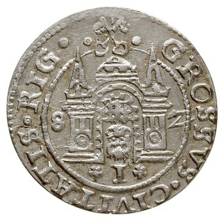 grosz 1582, Ryga, z końcówką napisu na awersie L