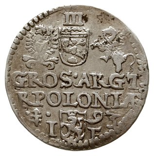 trojak 1593, Olkusz, ze znakiem ruszt przed herb