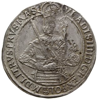 talar 1635, Bydgoszcz, Aw: Półpostać króla w prawo i napis wokoło, Rw: Tarcza herbowa i napis wokoło