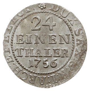 1/24 talara 1756 FWôF, Drezno; Kahnt 580; moneta
