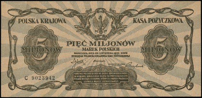 5.000.000 marek polskich 20.11.1923