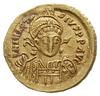solidus 491-518, Konstantynopol; Aw: Popiersie cesarza na wprost, trzymającego włócznię i tarczę, ..