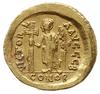 solidus 491-518, Konstantynopol; Aw: Popiersie cesarza na wprost, trzymającego włócznię i tarczę, ..