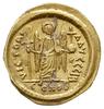 solidus 538-542, Konstantynopol; Aw: Popiersie cesarza na wprost, trzymającego glob z krzyżem, D N..