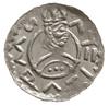 denar królewski 1086-1092; Aw: Popiersie króla w prawo, S WRATIZLV; Rw: Dłoń opatrzności z proporc..