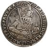 talar 1633, Bydgoszcz; Aw: Półpostać króla, niżej, po wyrazie POL herb Sas (podskarbiego Jana Dani..
