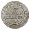 1/24 talara 1756 FWôF, Drezno; Kahnt 580; moneta z pięknym blaskiem menniczym