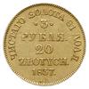 3 ruble = 20 złotych 1837, Warszawa; złoto 3.91 g; Plage 304 (R5), Bitkin 1127 (R2), H.Cz. 3704, w..