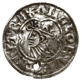 denar typu quatrefoil, 1018-1024, mennica Lincoln, mincerz Æthelmær