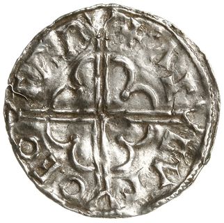 denar typu quatrefoil, 1018-1024, mennica York, mincerz Asgut