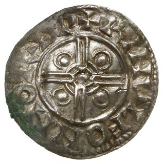 denar typu pointed helmet, 1024-1030, mennica Norwich, mincerz Ringulf