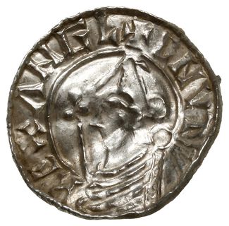 denar typu pointed helmet, 1024-1030, mennica York, mincerz Hildulf