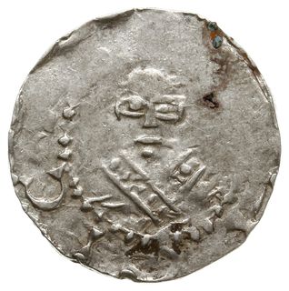 denar 975-1011; Aw: Popiersie arcybiskupa na wpr