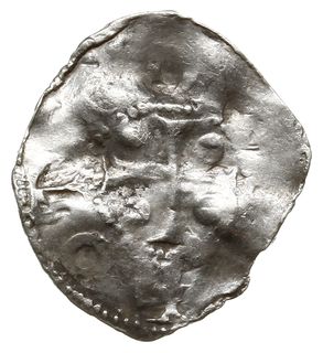 denar 983-1002; Aw: Krzyż z kulkami w kątach, OT