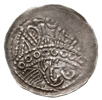 denar ok. 1254; Aw: Półpostać św. Stanisława mię